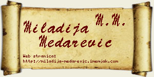 Miladija Medarević vizit kartica